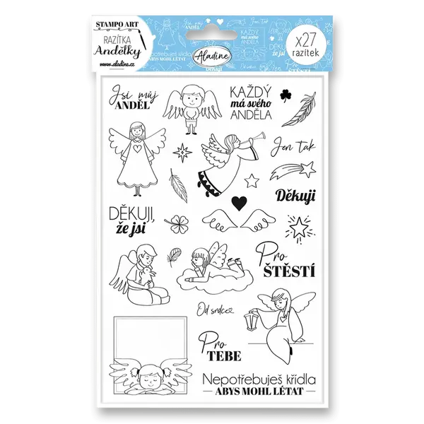Razítka Stampo Christmas Aladine - Andělky, 27 ks