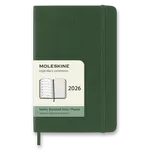Diář Moleskine 2026 - měkké desky, S, týdenní, tmavě zelený