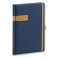 Týdenní diář Presco Twill 2026  - A5, modrý