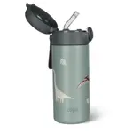 Termoska na tekutiny s brčkem a silikonovým držadlem 350 ml, Dino