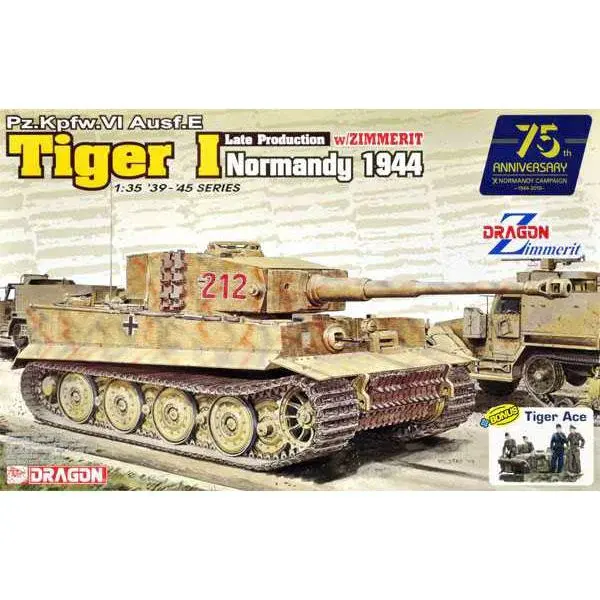 Model Kit tank 6947 - TIGER I LATE s/ZIMMERIT NORMANDIE (1:35)