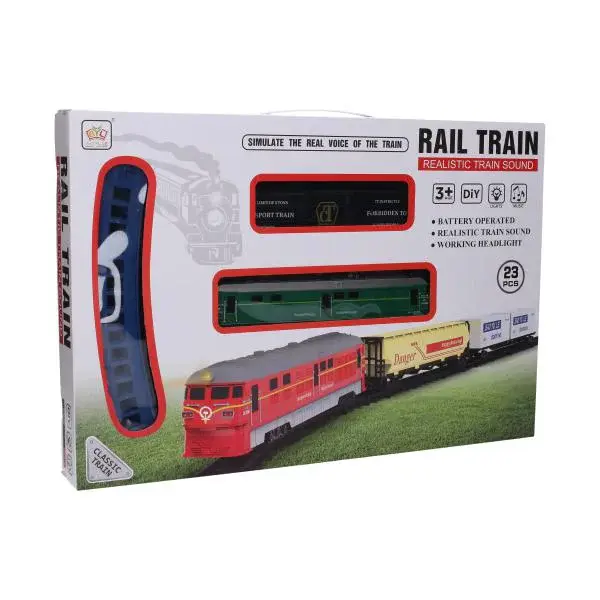 Vlaková trať s efekty 106x106 cm