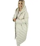 Pri Long jacket women's coat with diagonal quilting Warm LUCY