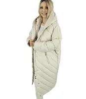 Pri Long jacket women's coat with diagonal quilting Warm LUCY