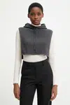 Kapuce United Colors of Benetton šedá barva, 6SCQDU01T