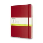 Zápisník Moleskine - tvrdé desky, XL, čistý - červený