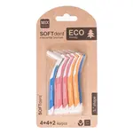 SOFTDENT ECO Mezizubní kartáček zahnutý MIX 10 ks