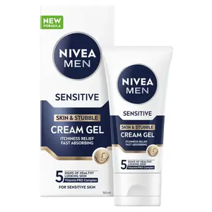 NIVEA Men Krémový gel na citlivou pleť a strniště 50 ml