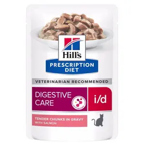 HILL'S Prescription Diet i/d losos kapsička pro kočky 12 x 85 g