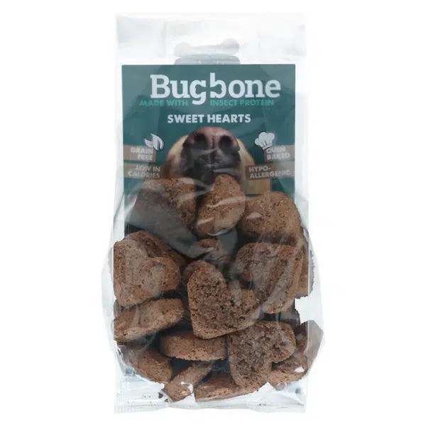 BUGBONE Pamlsky pro psy srdíčka s hmyzem 24 kusů
