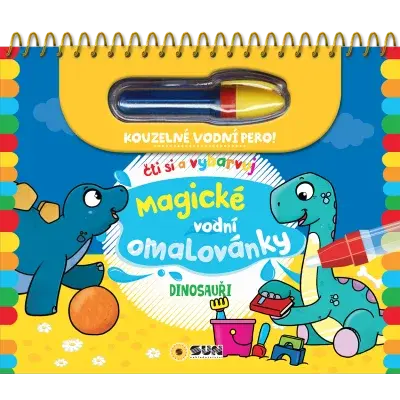 Čti a vybarvuj - Dinosauři - magické vodní omalovánky