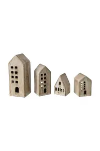J-Line  set lampionů svátečních z porcelánu 4-pack