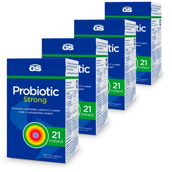 GS Probiotic Strong, 4 × 80 kapslí
