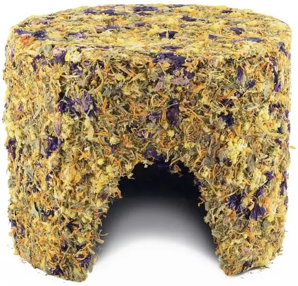 HAMSTAKE Domek bylinkový s květy/velký 22 x 18 cm/díra 7,5 cm