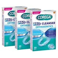 COREGA Pro cleanser orthodontics čistící tablety pro rovnátka 3x30 ks