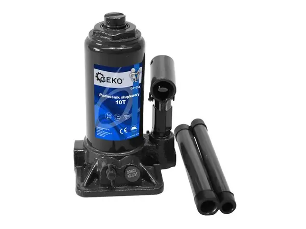 Zvedák hydraulický 10t GEKO G01054 - rozbaleno - částečně roztržená a pomačkaná originální krabice
