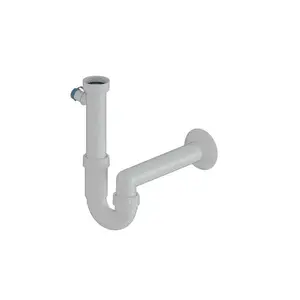 Drezový sifón MULTI 6/4" x 40 mm s odbočkou biely DREZSIFON6440ODB