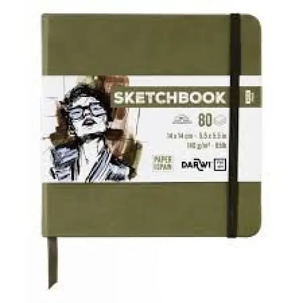 Sketchbook Darwi 14x14 Khaki