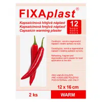 FIXAPLAST WARM kapsaicinová hřejivá náplast 12 x 16 cm 2 kusy