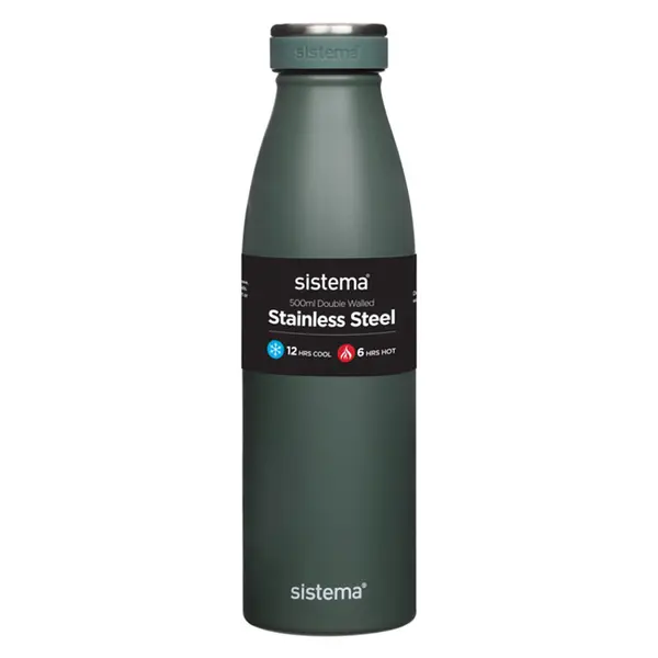 SISTEMA Hydrate Termoláhev Stainless Steel tmavě zelená 500 ml