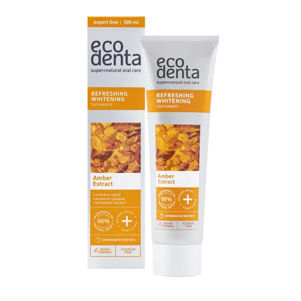 ECODENTA Osvěžující bělící zubní pasta z extraktem z jantaru 100 ml