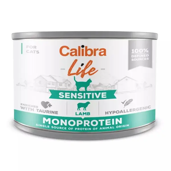 CALIBRA Life konzerva sensitive lamb pro kočky 200 g
