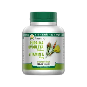 BIO PHARMA Pupalka dvouletá 500 mg + vitamín E 50 mg 100 + 30 tobolek