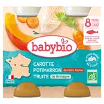 BABYBIO Menu Mrkev a dýně se pstruhem 2x200 g