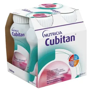 CUBITAN s příchutí jahoda 4 x 200 ml