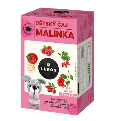 LEROS Dětský čaj malinka 20 sáčků