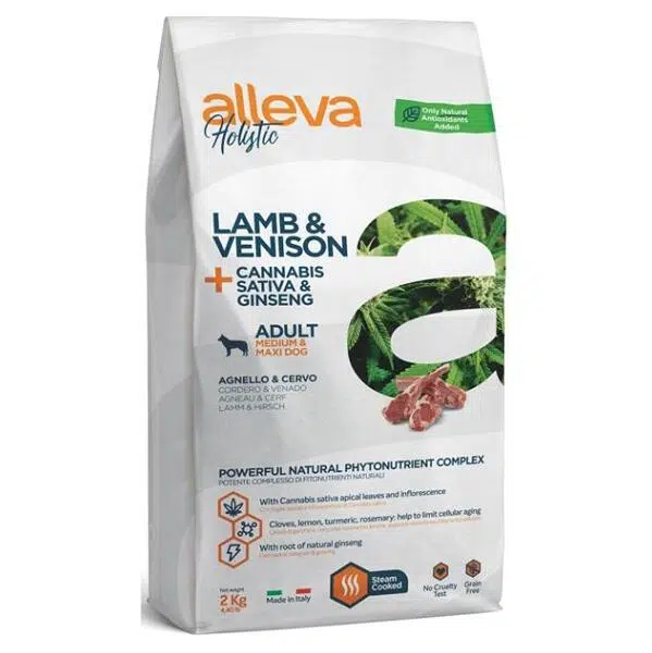ALLEVA Holistic Adult Medium/Maxi Lamb&Venison granule pro psy 2 kg