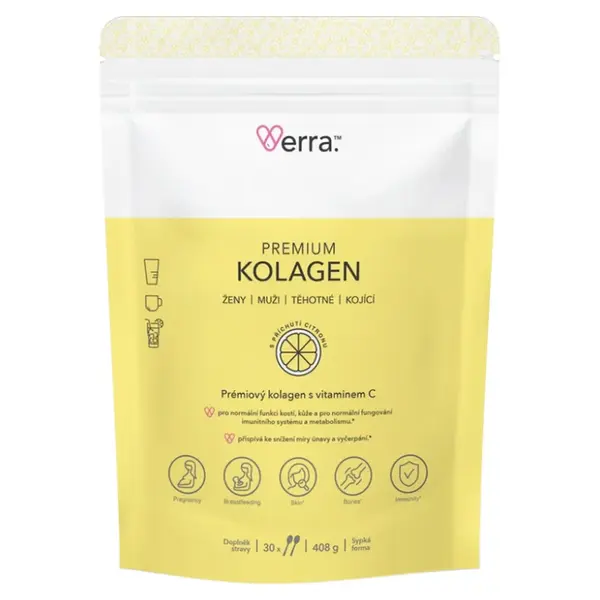 VERRA Premium kolagen s příchutí citronu 408 g