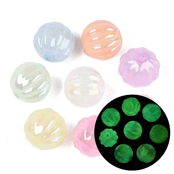 Luminous UV Plating Opaque Acrylic Beads