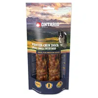 ONTARIO Žvýkací rolka malá Protein hovězí 12,7 cm 2 kusy