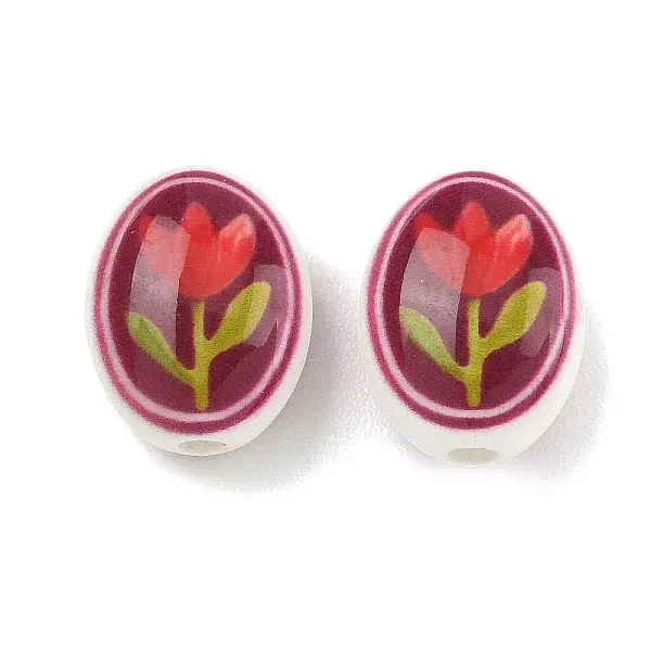 Printed Handmade Porcelain Beads