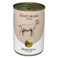 BOHEMIA PET FOOD Konzerva kozí maso ve vlastní šťávě pro psy 400 g