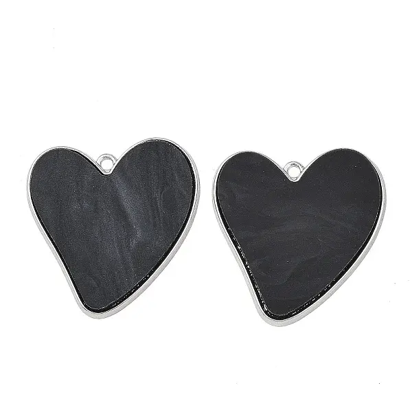Valentine's Day Alloy with Acrylic Pendants