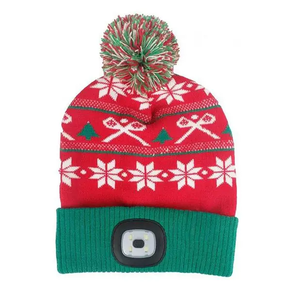 Čepice s čelovkou STREND PRO 3133737 X-mas nabíjecí