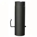Roura kouřová s klapkou 130 mm/50 cm, silnostěnné 1,5 mm, černá MA654165