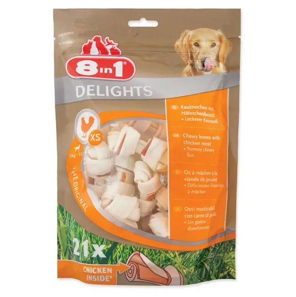 8IN1 Delights kost žvýkací XS 21 kusů
