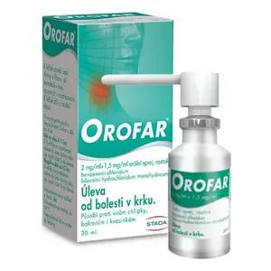 OROFAR 2 mg/ml + 1,5 mg/ml orální sprej, roztok 30 ml