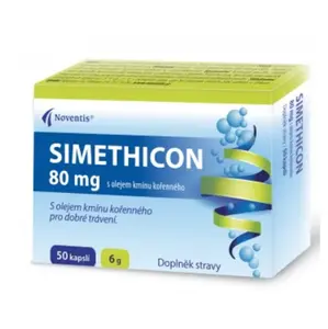 NOVENTIS Simethicon 80 mg s olejem kmínu kořenného 50 kapslí