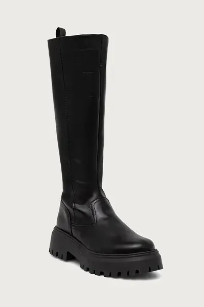 Tommy Hilfiger  kozačky nad kolena dámské TH STAMP WARM KNEE RAIN BOOT