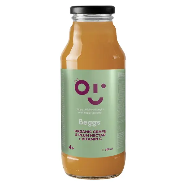BEGGS Nektar hroznové víno & švestka 4m+ BIO 300 ml