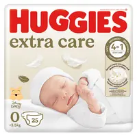 HUGGIES Dětské plenky Extra Care 0 velikost 3,5 kg 25 kusů
