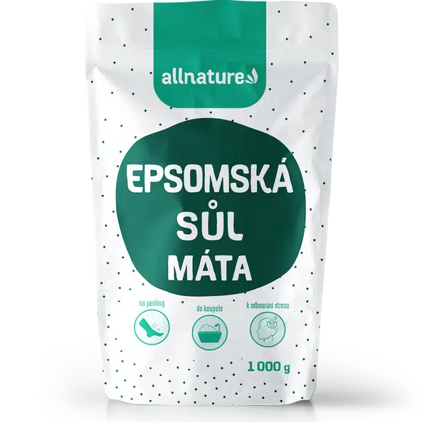 ALLNATURE Epsomská sůl Máta 1000 g