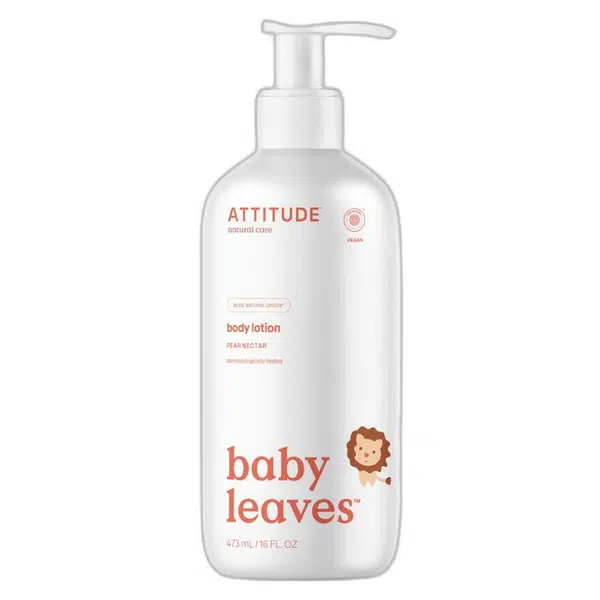 ATTITUDE Baby leaves Dětské tělové mléko s vůní hruškové šťávy 473 ml
