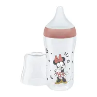 NUK Láhev kojenecká Mickey s kontrolou teploty Perfect Match 260 ml červená