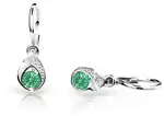 Cutie Jewellery Dětské náušnice z bílého zlata C1898-10-X-2 zelená