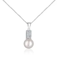 JwL Luxury Pearls Elegantní náhrdelník s pravou perlou a zirkony JL0645 (řetízek, přívěsek)